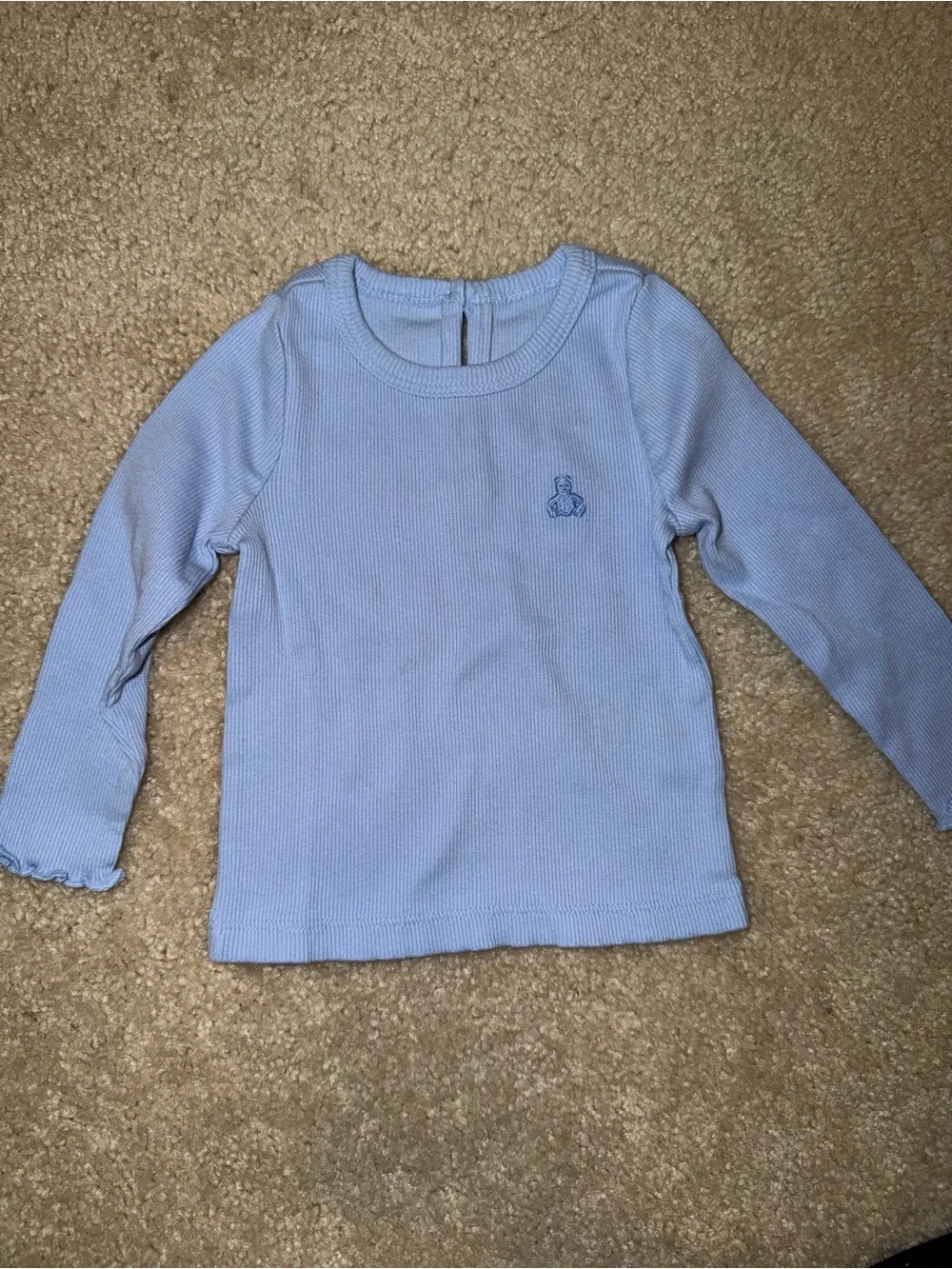 GAP Baby Blue Ribbed Long-Sleeve Tee